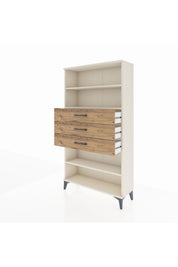 Arges Dolap 3 Raflı 3 Çekmeceli 88x30x163 - S21M098V3A