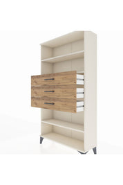 Arges Dolap 3 Raflı 3 Çekmeceli 88x30x163 - S21M098V3A