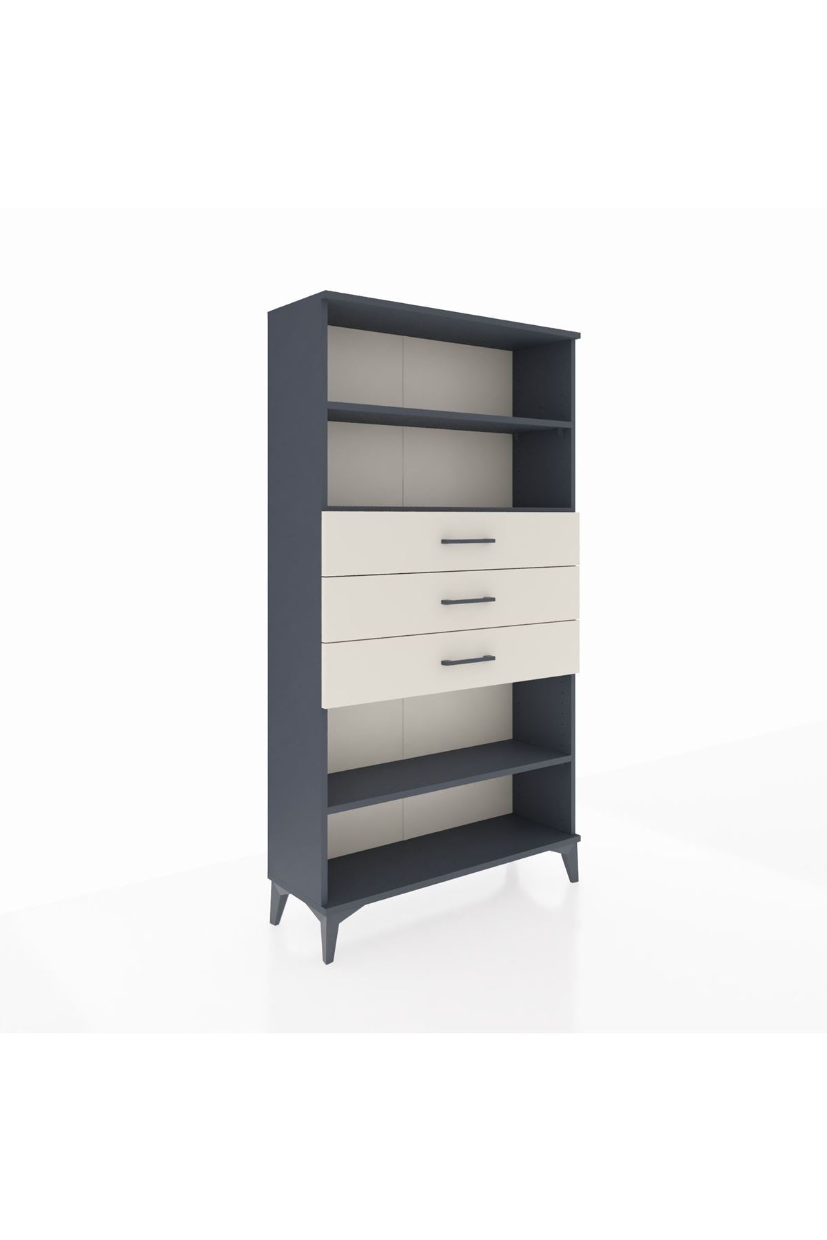 Arges Dolap 3 Raflı 3 Çekmeceli 88x30x163 - S21M098V4A