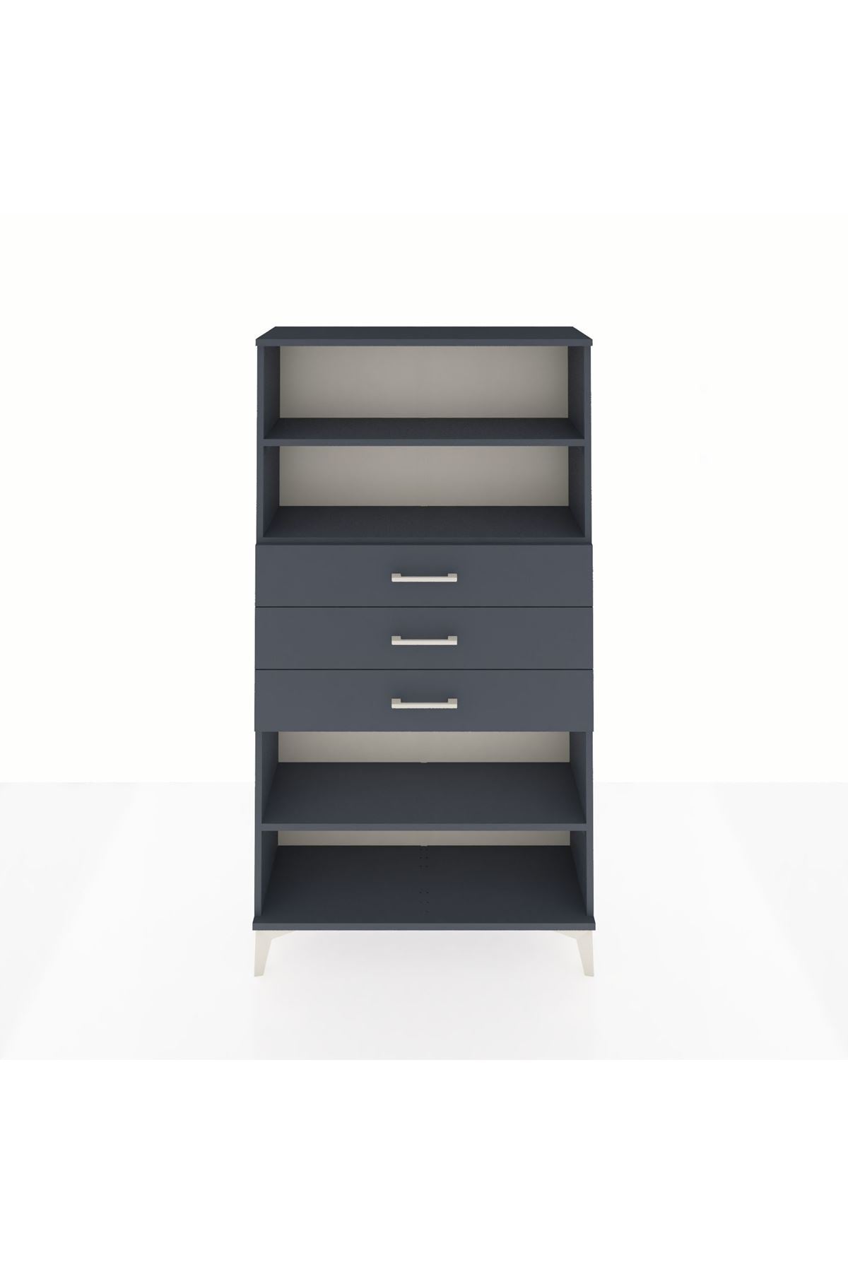 Arges Dolap 3 Raflı 3 Çekmeceli 88x30x163 - S21M098V5A