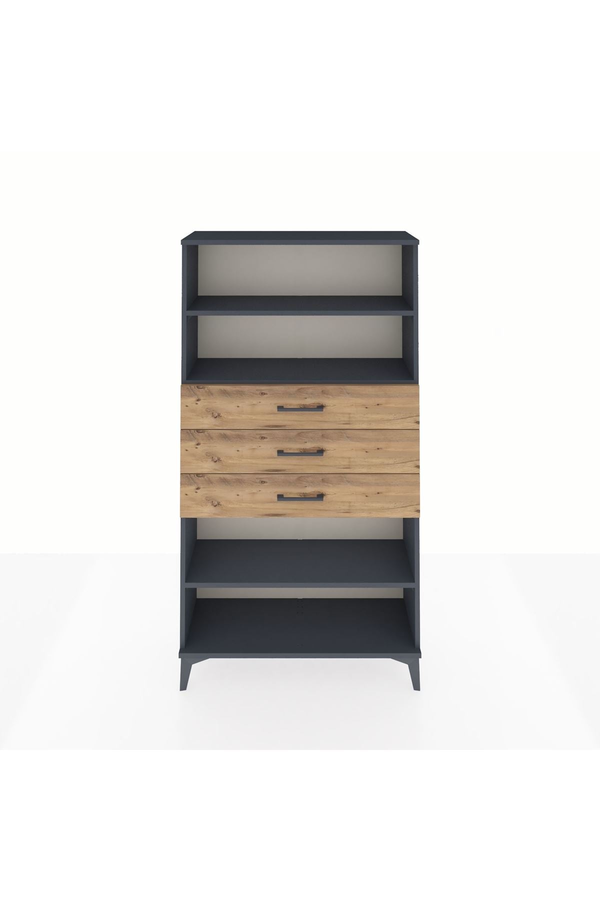 Arges Dolap 3 Raflı 3 Çekmeceli 88x30x163 - S21M098V6A