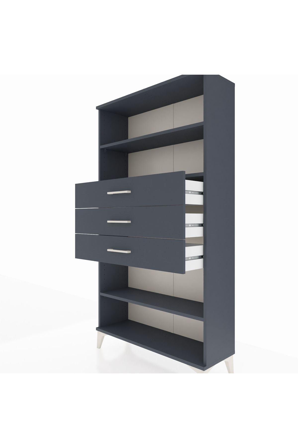 Arges Dolap 3 Raflı 3 Çekmeceli 88x30x163 - S21M098V5A