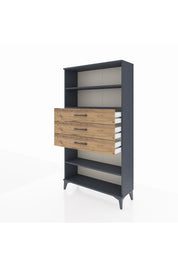 Arges Dolap 3 Raflı 3 Çekmeceli 88x30x163 - S21M098V6A