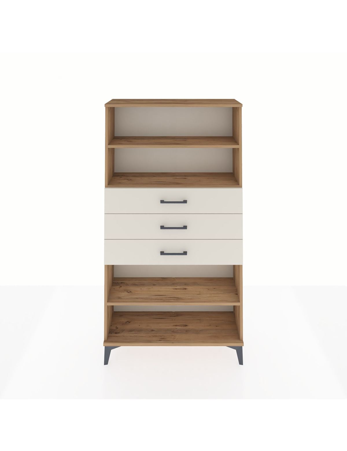 Arges Dolap 3 Raflı 3 Çekmeceli 88x30x163 - S21M098V7A