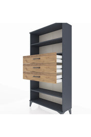 Arges Dolap 3 Raflı 3 Çekmeceli 88x30x163 - S21M098V6A