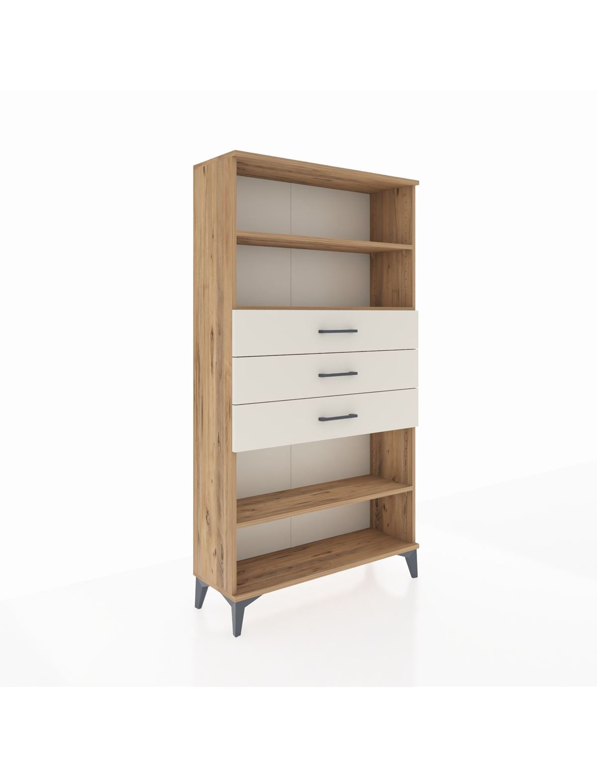 Arges Dolap 3 Raflı 3 Çekmeceli 88x30x163 - S21M098V7A