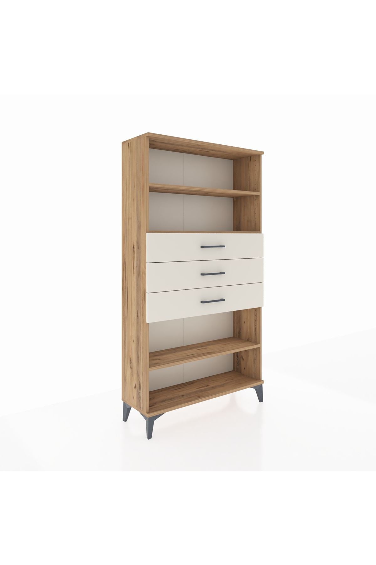 Arges Dolap 3 Raflı 3 Çekmeceli 88x30x163 - S21M098V7A