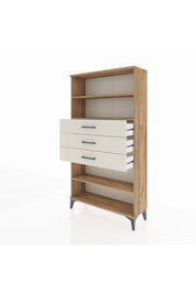 Arges Dolap 3 Raflı 3 Çekmeceli 88x30x163 - S21M098V7A