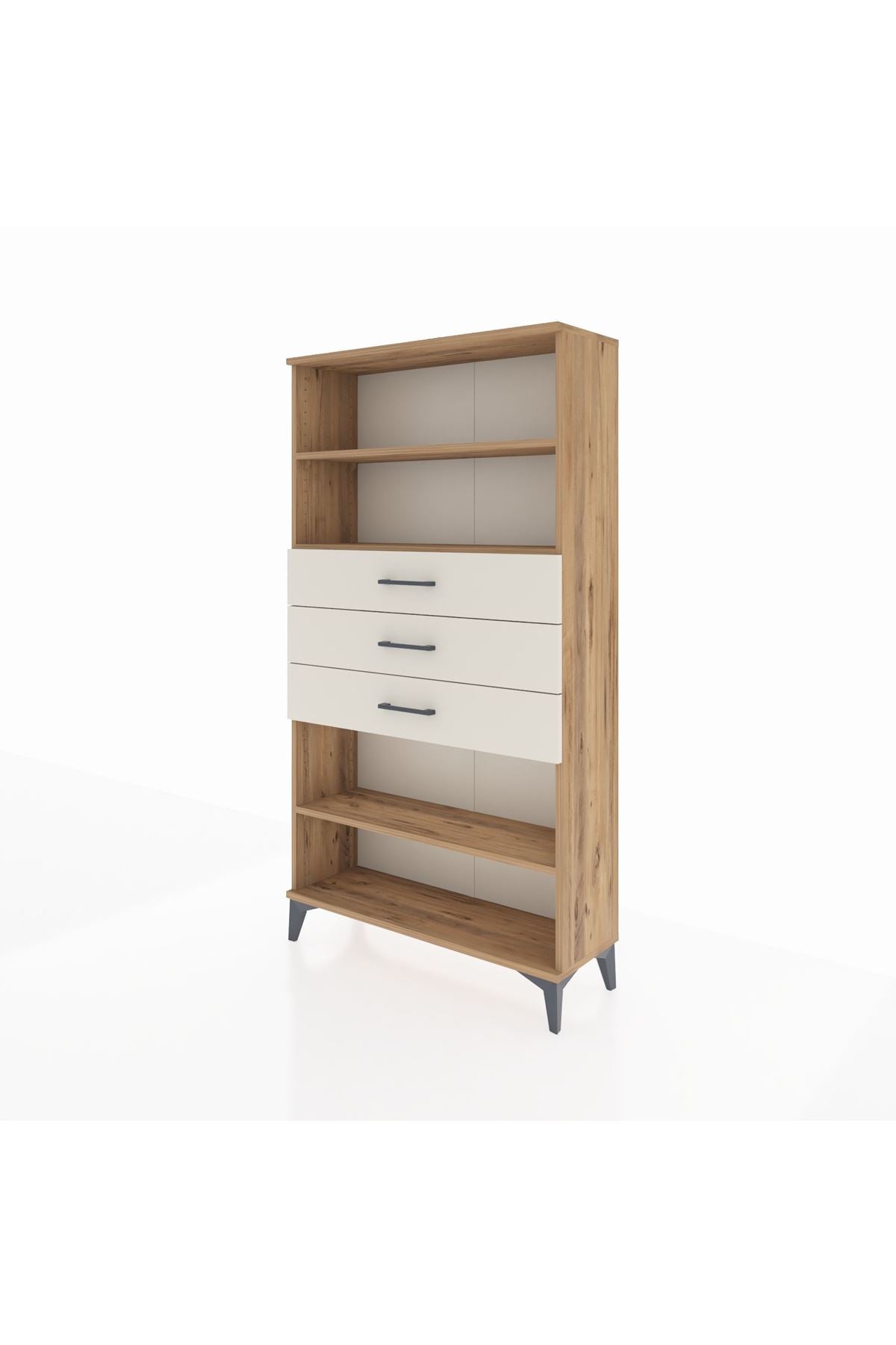 Arges Dolap 3 Raflı 3 Çekmeceli 88x30x163 - S21M098V7A