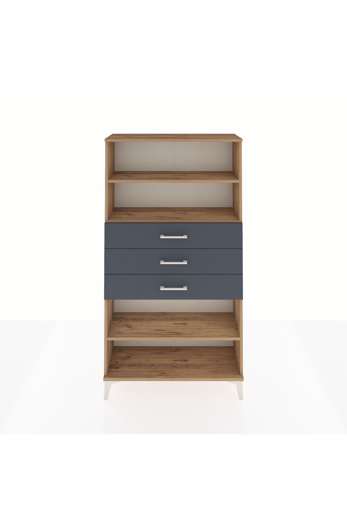 Arges Dolap 3 Raflı 3 Çekmeceli 88x30x163 - S21M098V8A