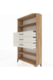 Arges Dolap 3 Raflı 3 Çekmeceli 88x30x163 - S21M098V7A