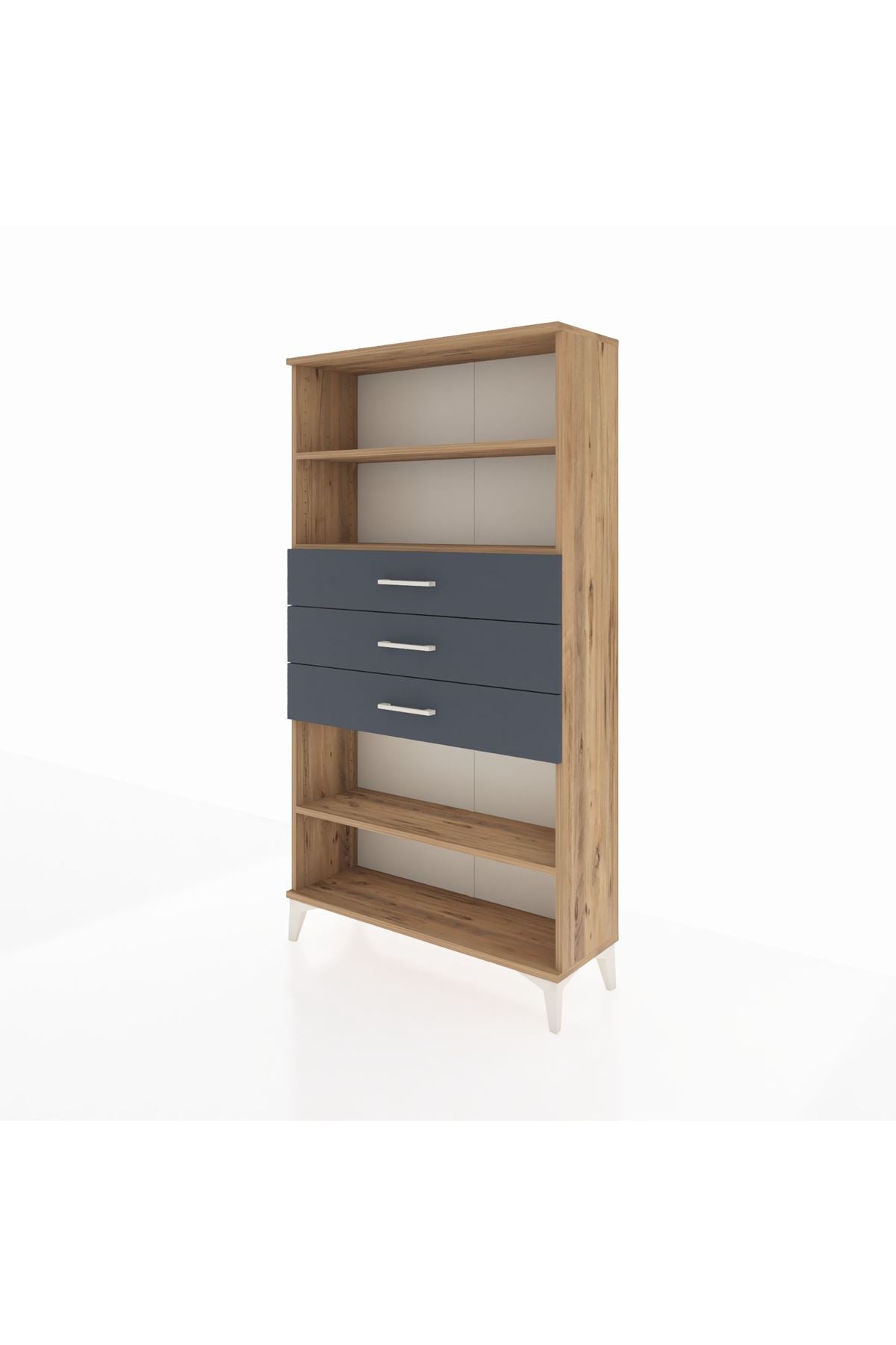 Arges Dolap 3 Raflı 3 Çekmeceli 88x30x163 - S21M098V8A