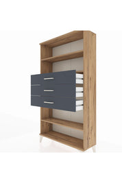 Arges Dolap 3 Raflı 3 Çekmeceli 88x30x163 - S21M098V8A