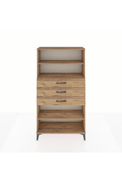 Arges Dolap 3 Raflı 3 Çekmeceli 88x30x163 - S21M098V9A