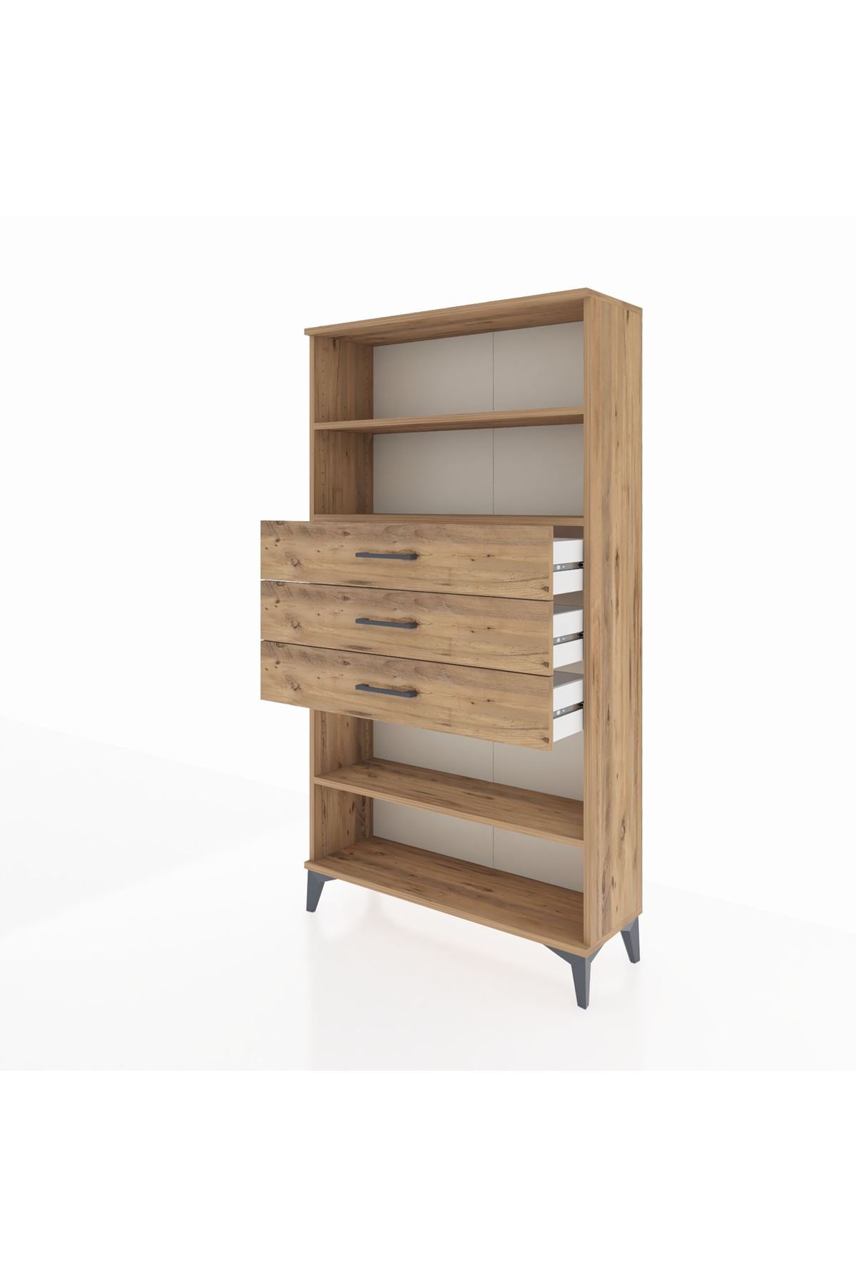 Arges Dolap 3 Raflı 3 Çekmeceli 88x30x163 - S21M098V9A