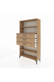 Arges Dolap 3 Raflı 3 Çekmeceli 88x30x163 - S21M098V9A