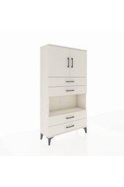Arges Dolap 3 Raflı 4 Çekmeceli 2 Kapaklı 88x30x163 - S21M099V1A