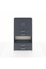 Arges Dolap 3 Raflı 4 Çekmeceli 2 Kapaklı 88x30x163 - S21M099V5A