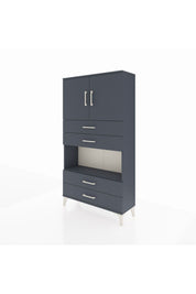 Arges Dolap 3 Raflı 4 Çekmeceli 2 Kapaklı 88x30x163 - S21M099V5A