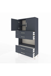 Arges Dolap 3 Raflı 4 Çekmeceli 2 Kapaklı 88x30x163 - S21M099V5A