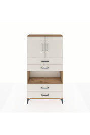 Arges Dolap 3 Raflı 4 Çekmeceli 2 Kapaklı 88x30x163 - S21M099V7A