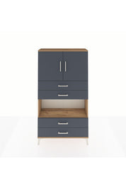 Arges Dolap 3 Raflı 4 Çekmeceli 2 Kapaklı 88x30x163 - S21M099V8A
