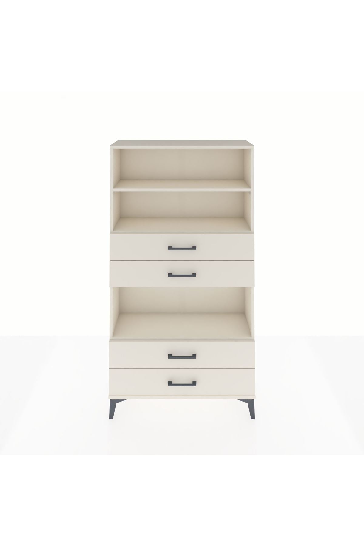 Arges Dolap 3 Raflı 4 Çekmeceli 88x30x163 - S21M100V1A