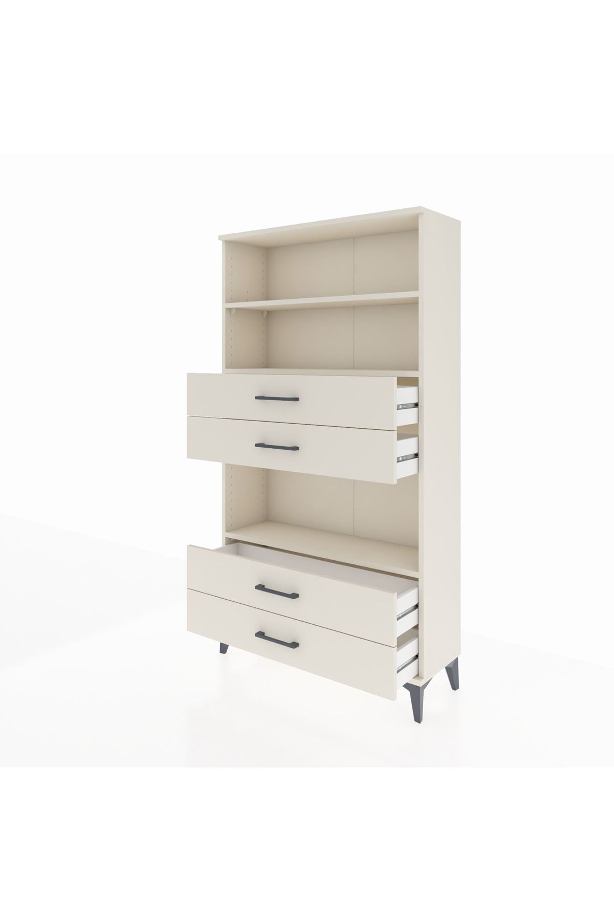 Arges Dolap 3 Raflı 4 Çekmeceli 88x30x163 - S21M100V1A