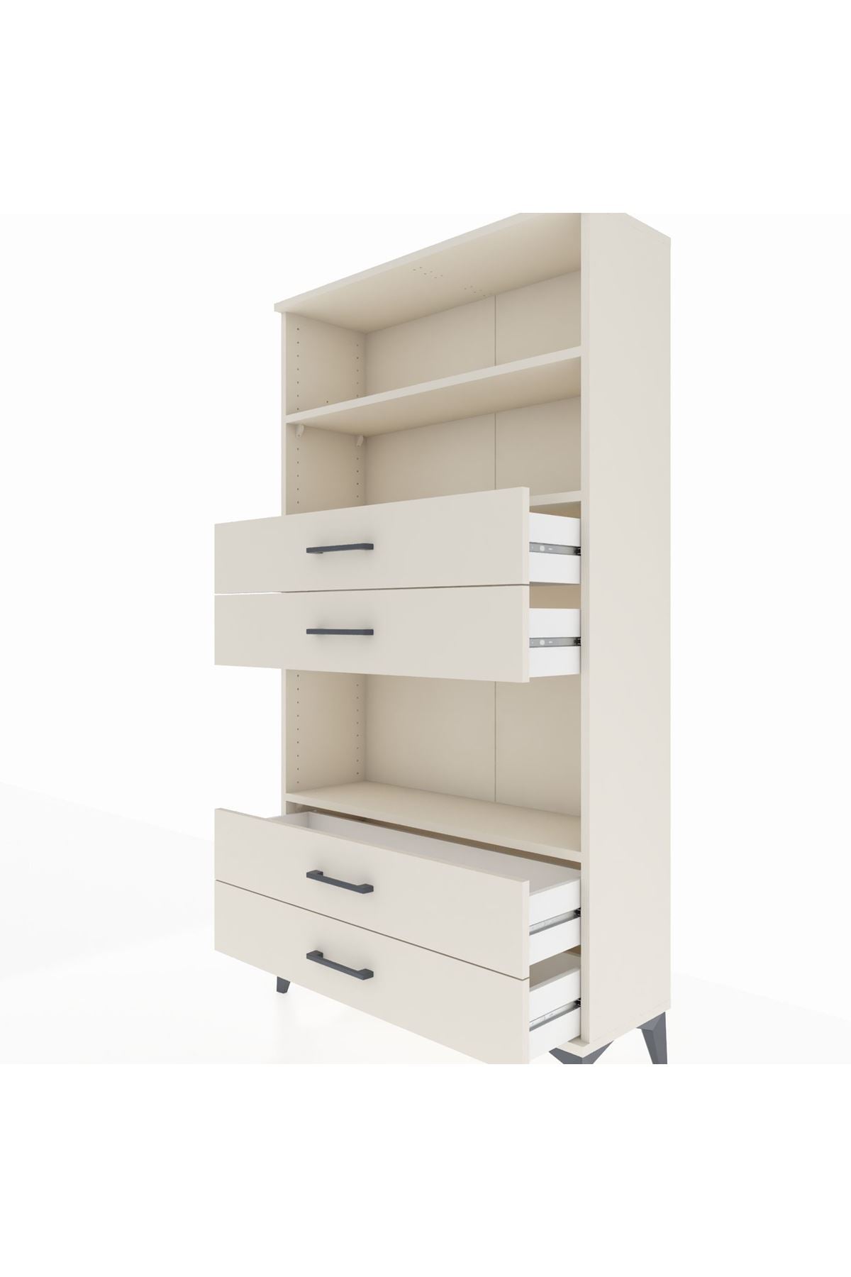 Arges Dolap 3 Raflı 4 Çekmeceli 88x30x163 - S21M100V1A