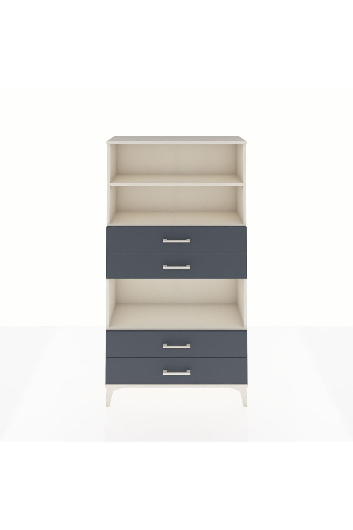 Arges Dolap 3 Raflı 4 Çekmeceli 88x30x163 - S21M100V2A