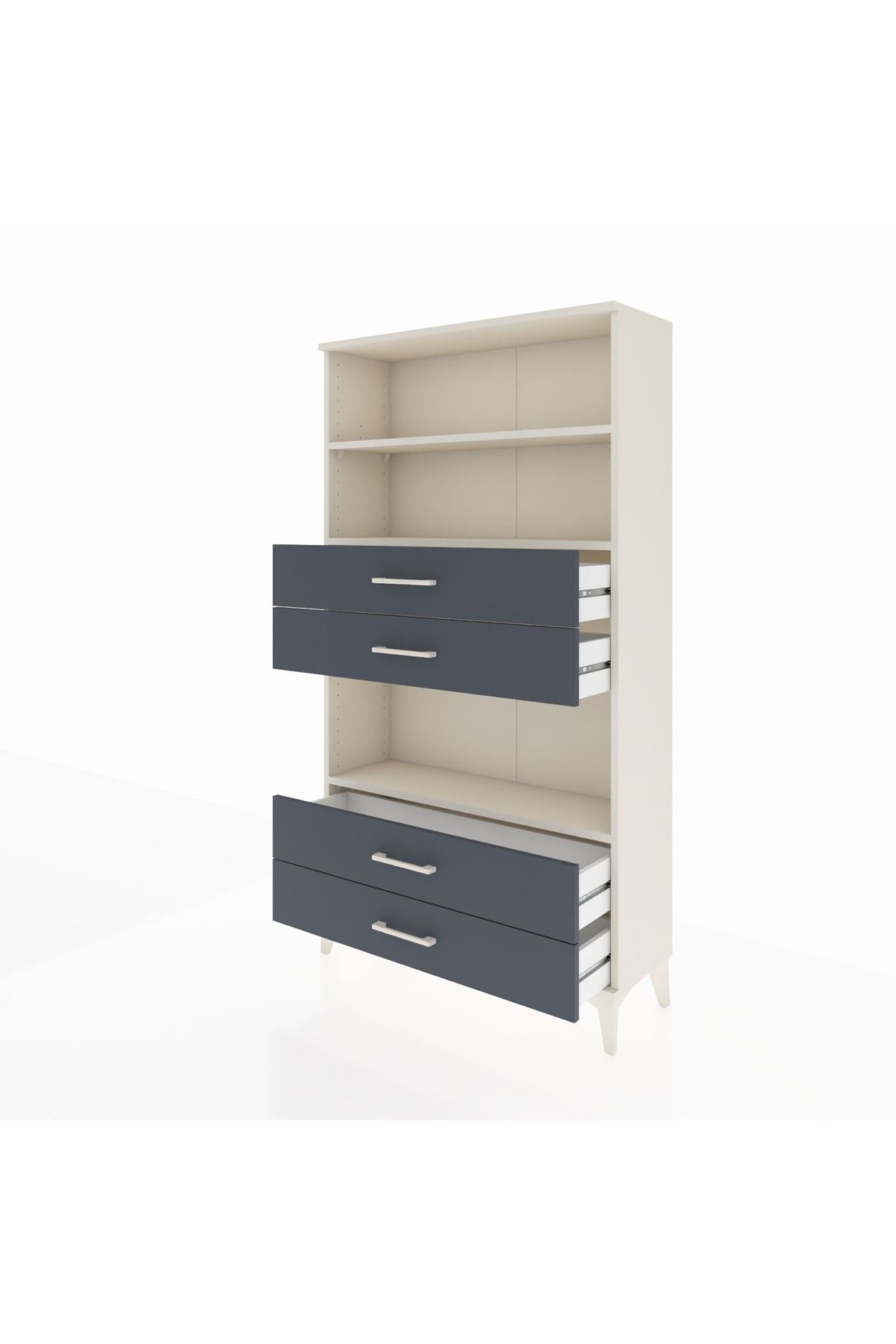 Arges Dolap 3 Raflı 4 Çekmeceli 88x30x163 - S21M100V2A