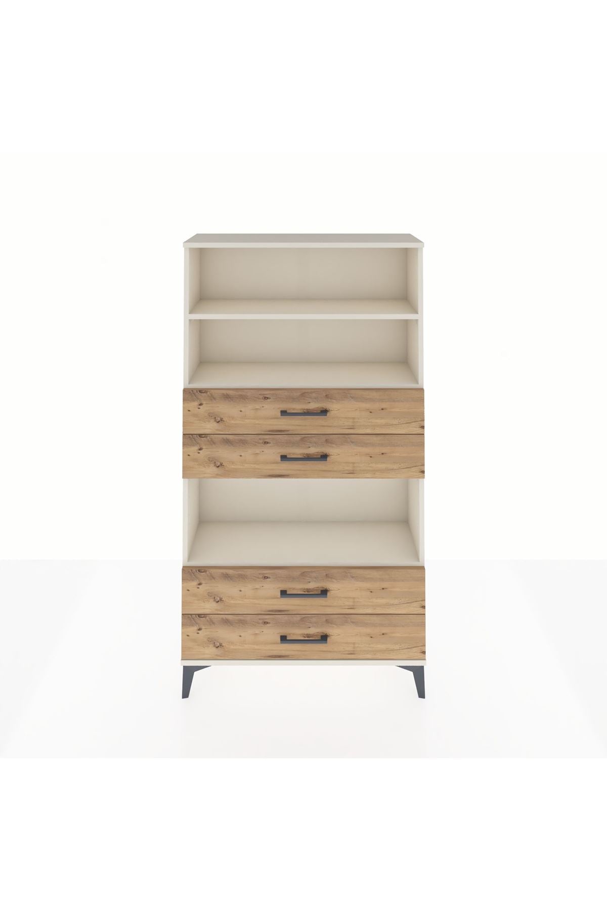 Arges Dolap 3 Raflı 4 Çekmeceli 88x30x163 - S21M100V3A