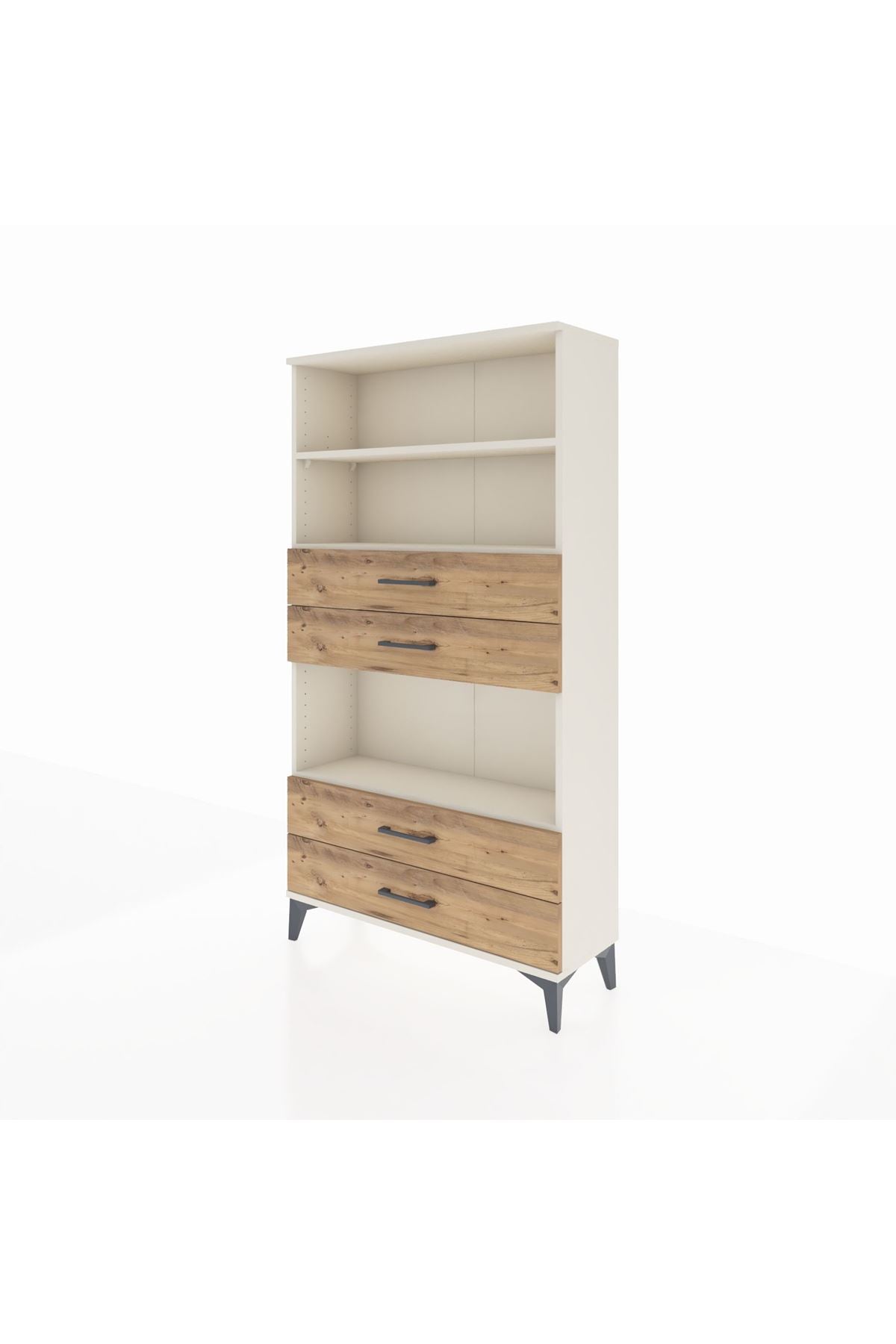 Arges Dolap 3 Raflı 4 Çekmeceli 88x30x163 - S21M100V3A