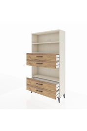 Arges Dolap 3 Raflı 4 Çekmeceli 88x30x163 - S21M100V3A