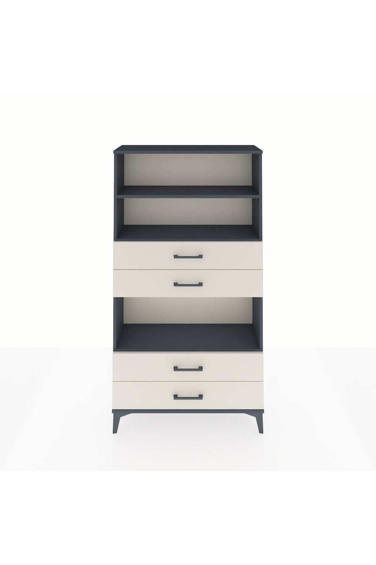 Arges Dolap 3 Raflı 4 Çekmeceli 88x30x163 - S21M100V4A