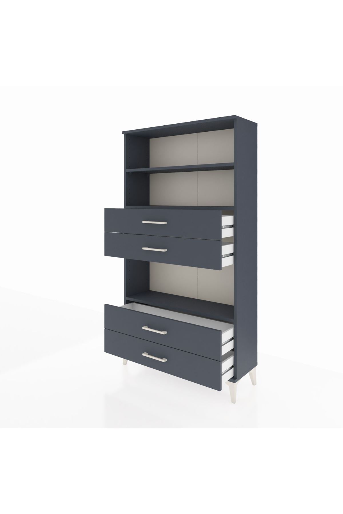 Arges Dolap 3 Raflı 4 Çekmeceli 88x30x163 - S21M100V5A
