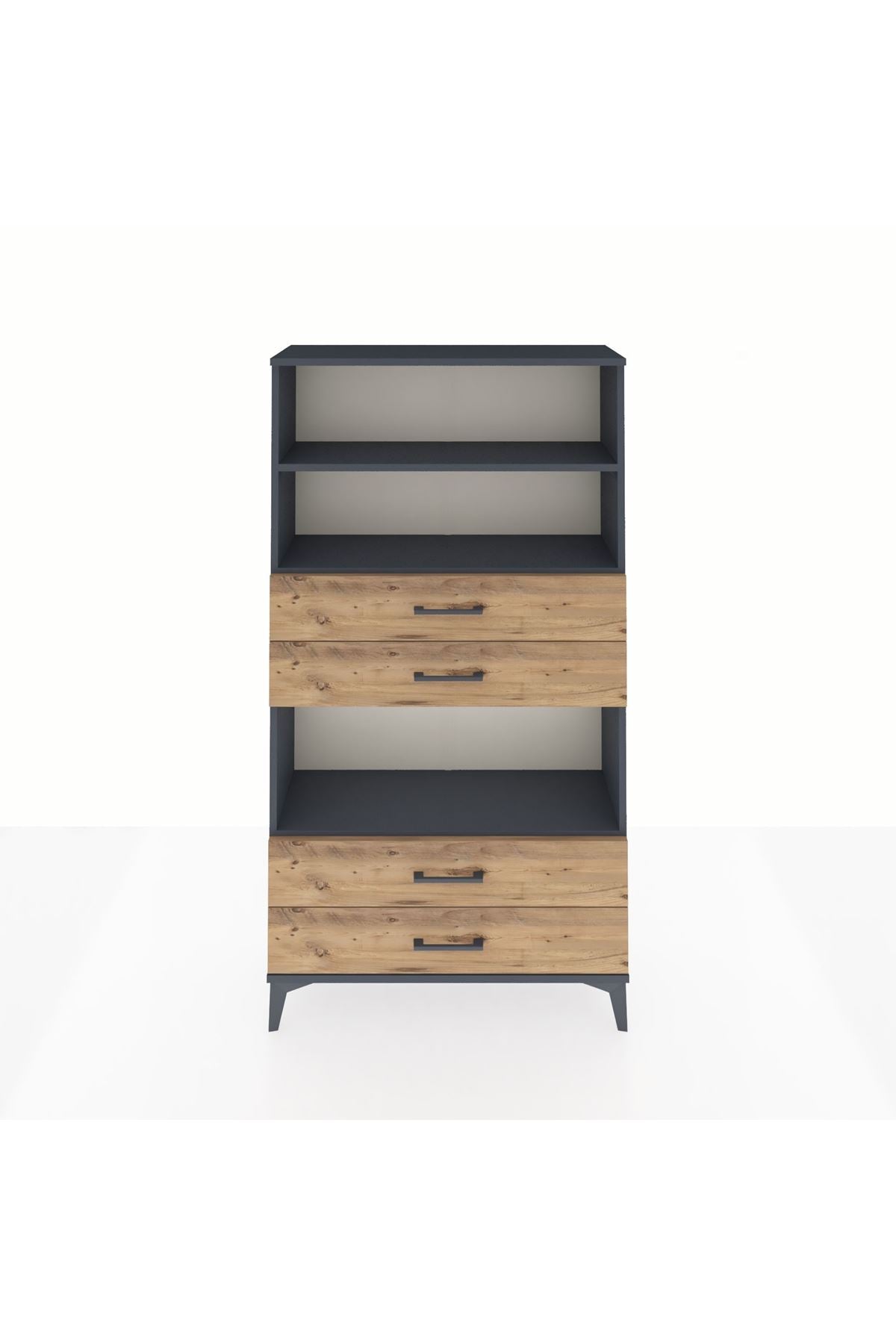 Arges Dolap 3 Raflı 4 Çekmeceli 88x30x163 - S21M100V6A