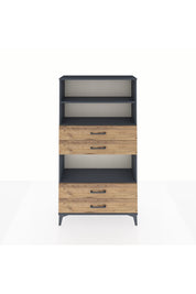 Arges Dolap 3 Raflı 4 Çekmeceli 88x30x163 - S21M100V6A