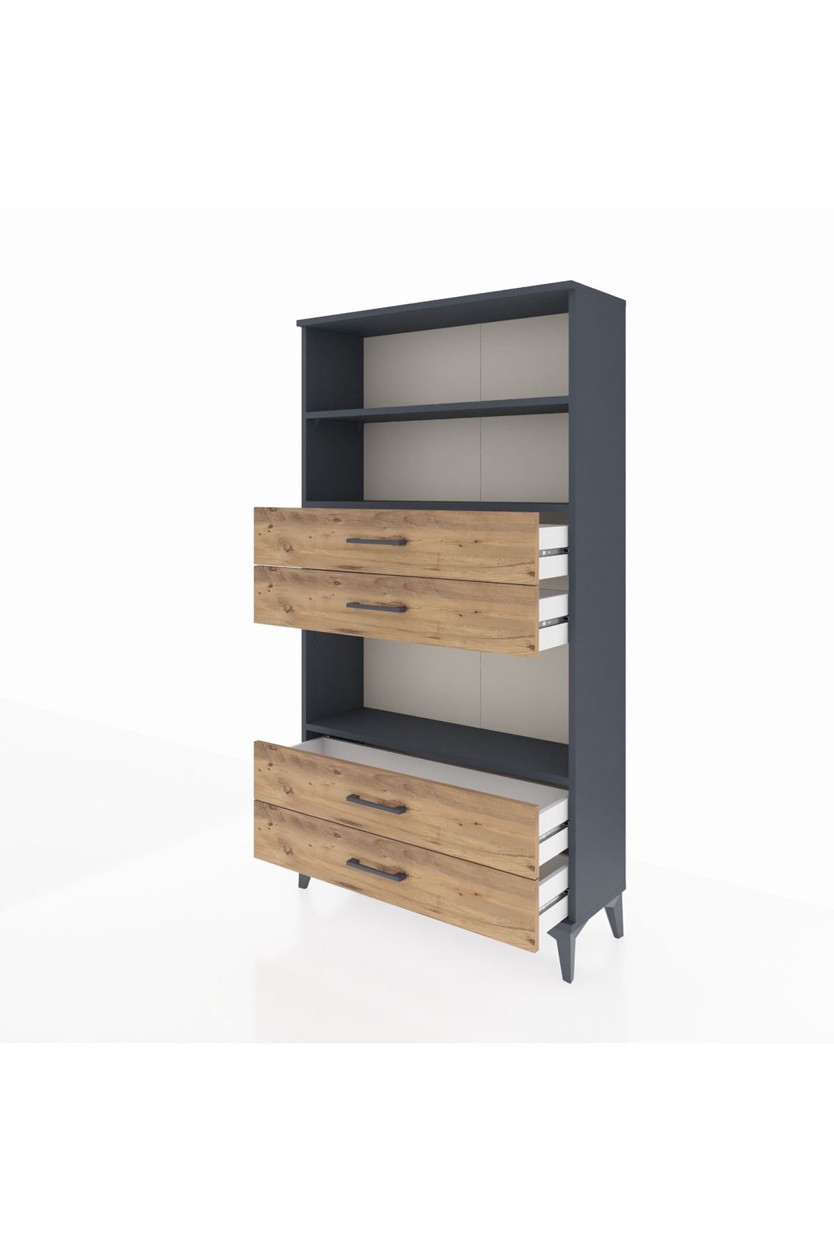 Arges Dolap 3 Raflı 4 Çekmeceli 88x30x163 - S21M100V6A