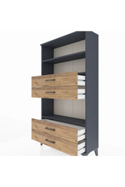 Arges Dolap 3 Raflı 4 Çekmeceli 88x30x163 - S21M100V6A