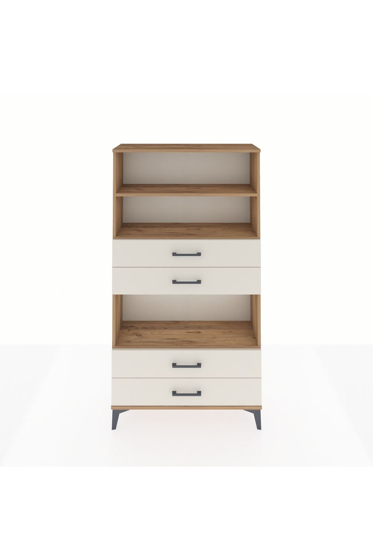 Arges Dolap 3 Raflı 4 Çekmeceli 88x30x163 - S21M100V7A