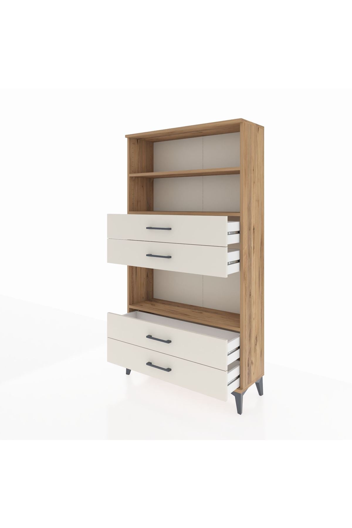 Arges Dolap 3 Raflı 4 Çekmeceli 88x30x163 - S21M100V7A