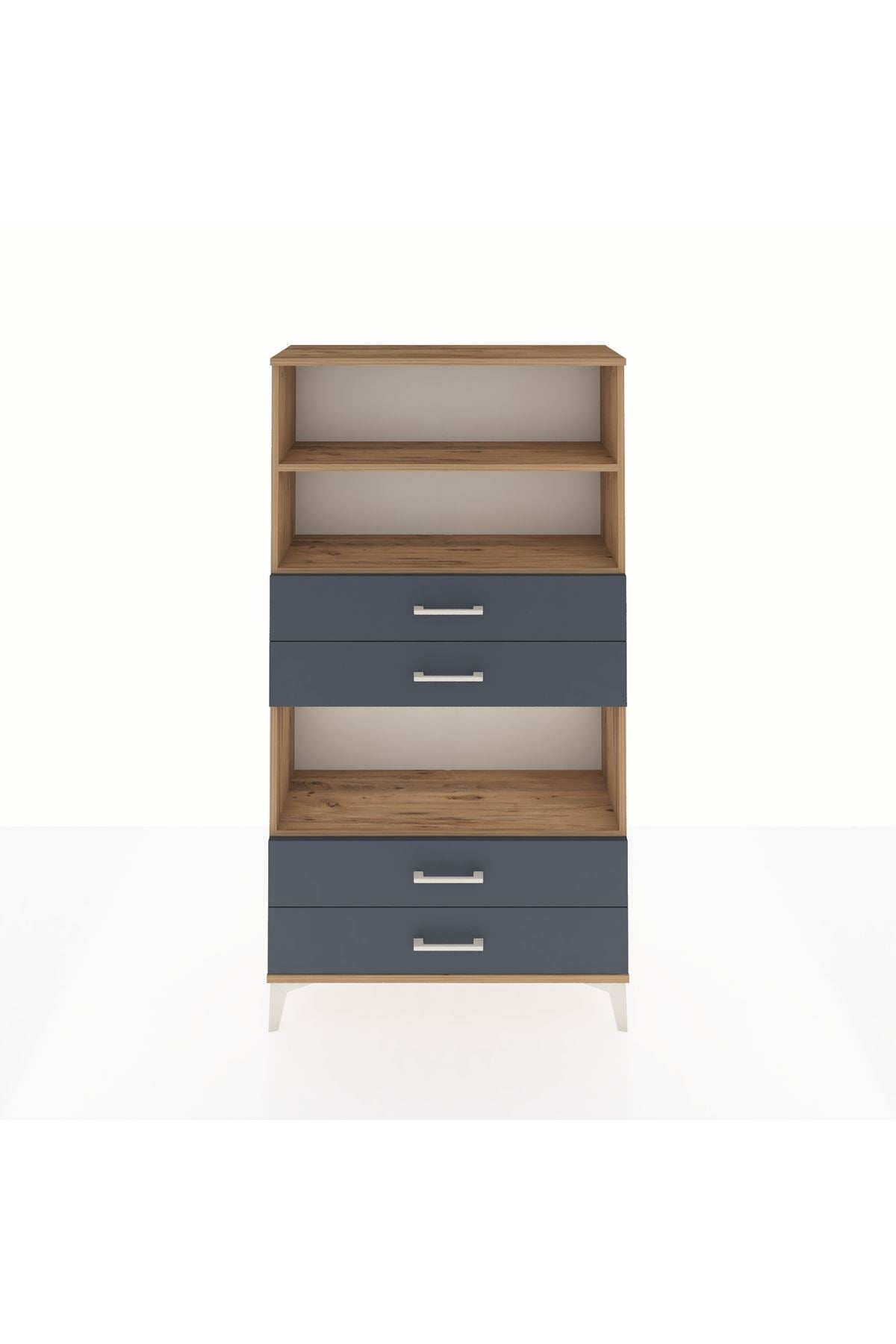 Arges Dolap 3 Raflı 4 Çekmeceli 88x30x163 - S21M100V8A
