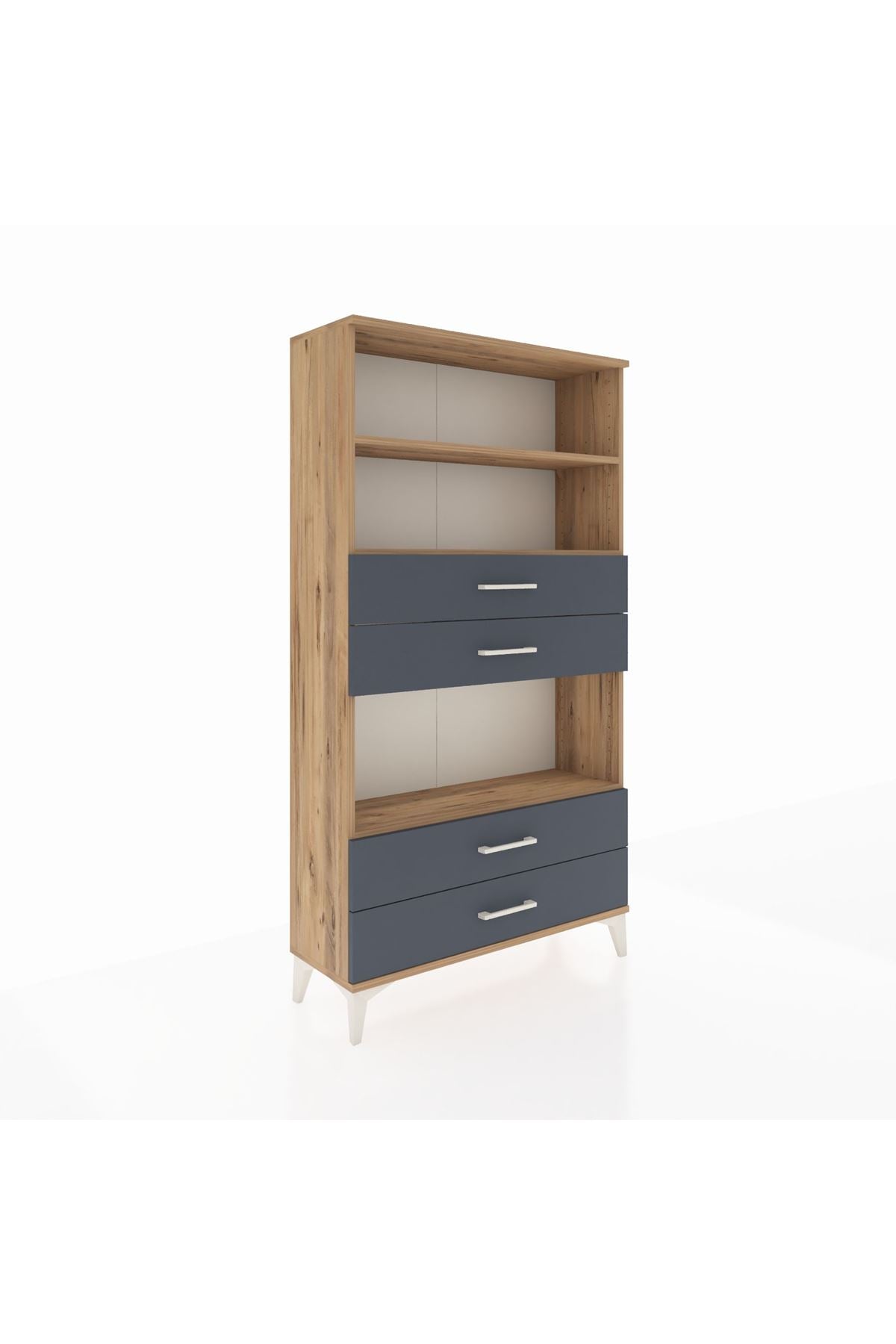 Arges Dolap 3 Raflı 4 Çekmeceli 88x30x163 - S21M100V8A