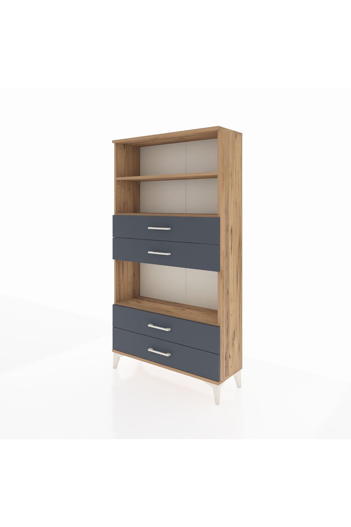 Arges Dolap 3 Raflı 4 Çekmeceli 88x30x163 - S21M100V8A