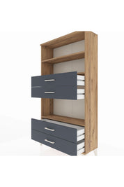 Arges Dolap 3 Raflı 4 Çekmeceli 88x30x163 - S21M100V8A