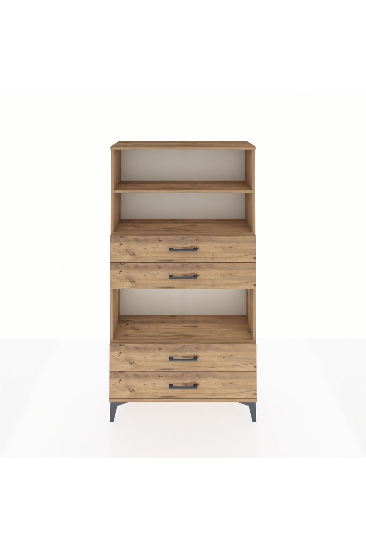 Arges Dolap 3 Raflı 4 Çekmeceli 88x30x163 - S21M100V9A