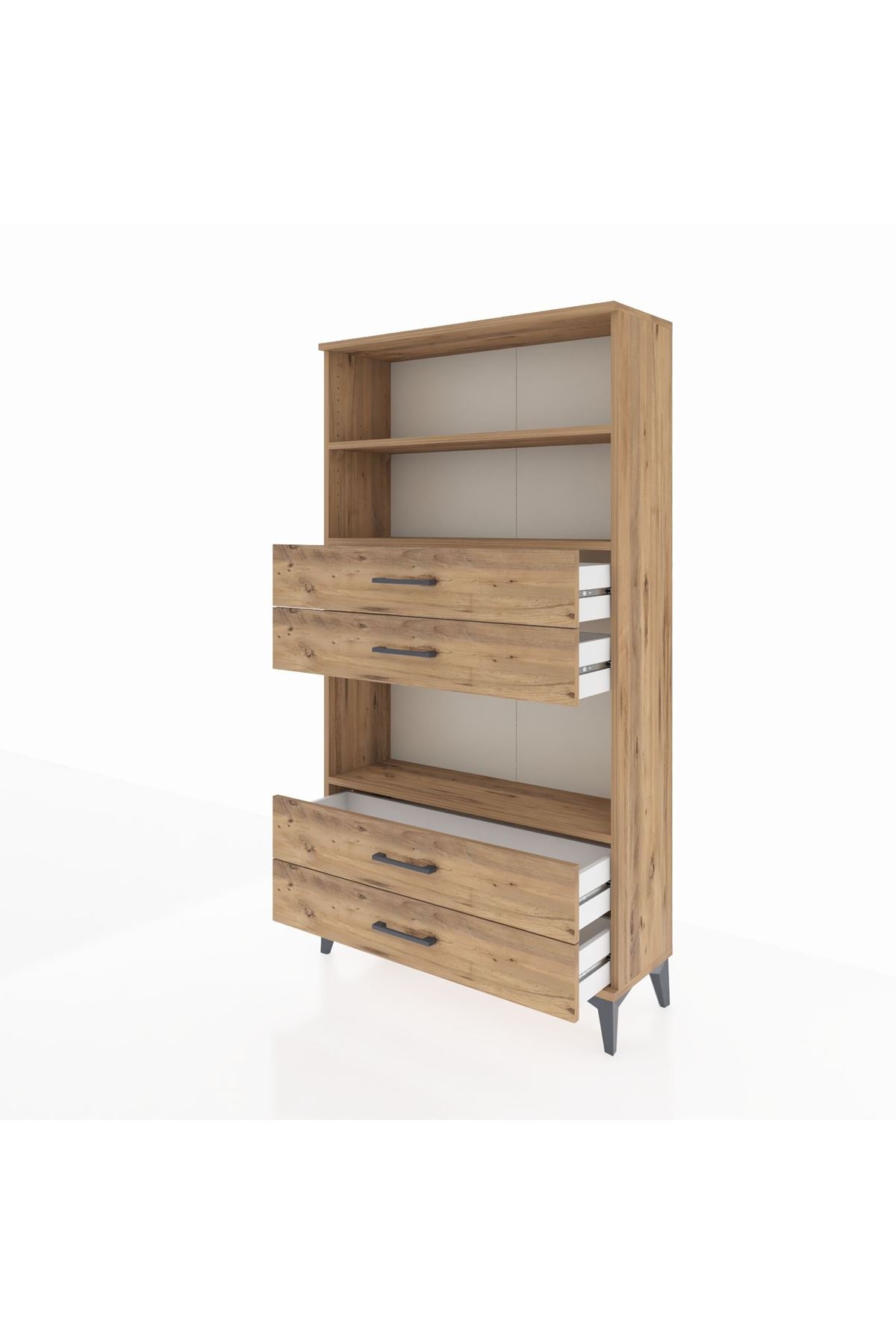 Arges Dolap 3 Raflı 4 Çekmeceli 88x30x163 - S21M100V9A