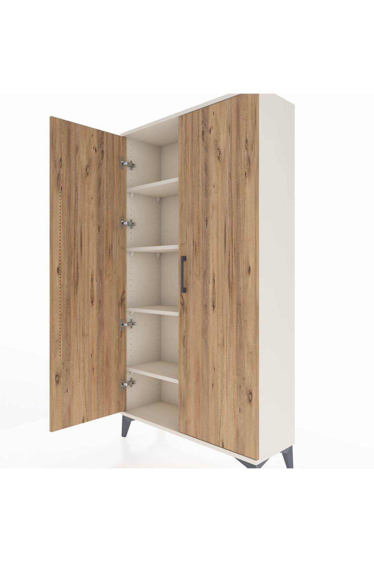 Arges Dolap 4 Raflı 2 Kapaklı 88x30x163 - S21M101V3A