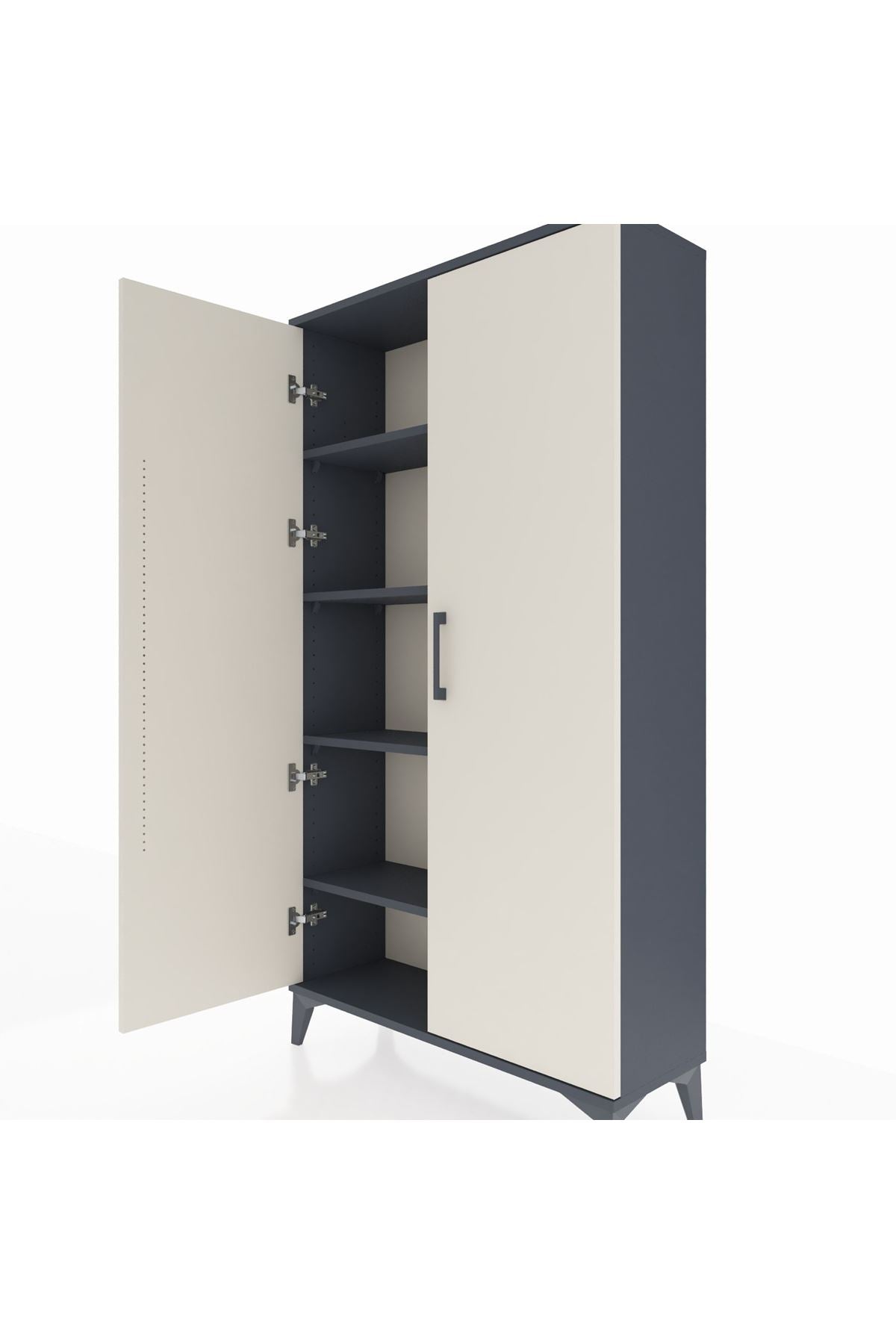 Arges Dolap 4 Raflı 2 Kapaklı 88x30x163 - S21M101V4A